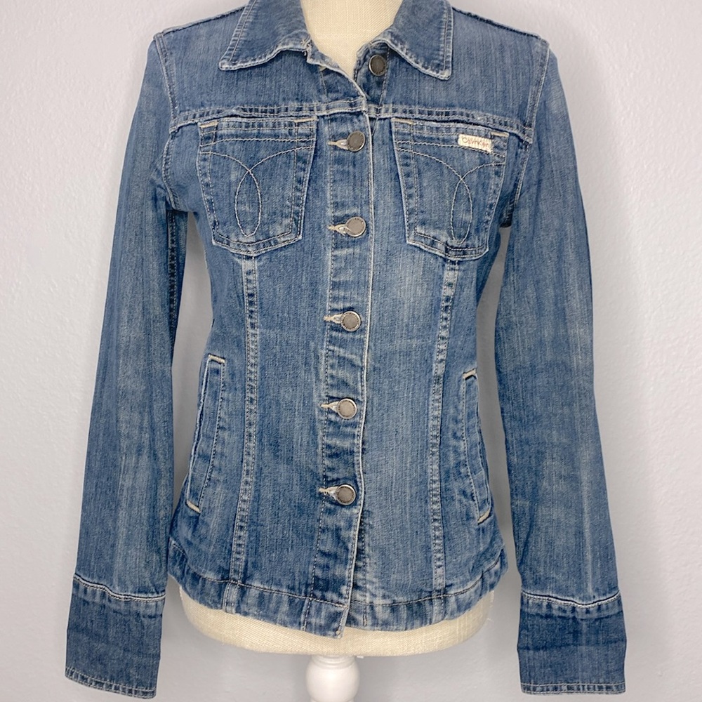 CALVIN KLEIN Denim Trucker Jean Jacket Women’s Small